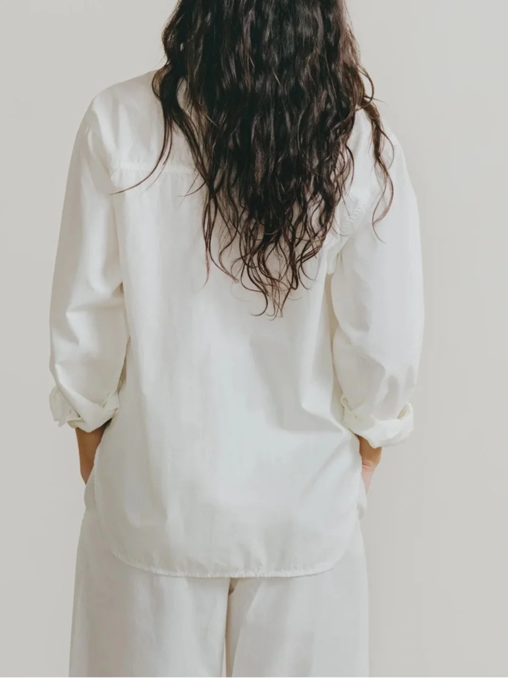 EUC Ozma Marcie Cotton Poplin Button Down Shirt in Natural size XS/S - Picture 2 of 2